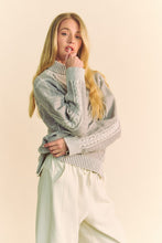 Load image into Gallery viewer, Davi & Dani Cable-Knit Turtleneck Dropped Shoulder Sweater
