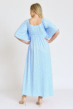 Load image into Gallery viewer, Floral Angel Sleeve Front Tie Maxi Dress