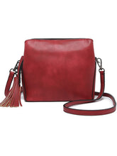 Load image into Gallery viewer, Small crossbody bag W guitar strap triple pocketed
