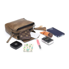 Load image into Gallery viewer, Small crossbody bag W guitar strap triple pocketed