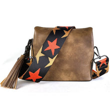 Load image into Gallery viewer, Small crossbody bag W guitar strap triple pocketed