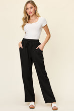 Load image into Gallery viewer, Double Take Full Size Texture Drawstring Straight Pants