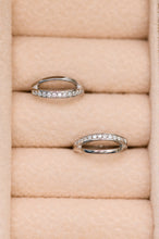 Load image into Gallery viewer, Looped in Silver Hoop Earrings