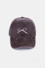 Load image into Gallery viewer, Zenana Bow Embroidered Washed Cotton Caps