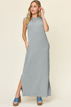 Load image into Gallery viewer, Double Take Full Size Texture Mock Neck Sleeveless Maxi Dress