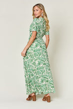 Load image into Gallery viewer, Double Take Full Size Printed Drawstring Short Sleeve Dress