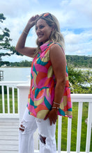 Load image into Gallery viewer, Multicolored Sleeveless Longline Shirt