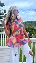 Load image into Gallery viewer, Multicolored Sleeveless Longline Shirt