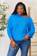 Load image into Gallery viewer, Zenana Full Size Round Neck Batwing Sleeve Blouse
