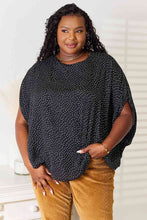 Load image into Gallery viewer, Double Take Printed Dolman Sleeve Round Neck Blouse