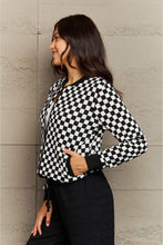 Load image into Gallery viewer, Ninexis Full Size Plaid Round Neck Long Sleeve Jacket