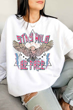 Load image into Gallery viewer, STAY WILD EAGLE GRAPHIC SWEATSHIRT