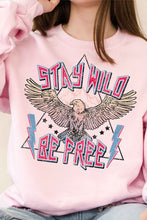 Load image into Gallery viewer, STAY WILD EAGLE GRAPHIC SWEATSHIRT