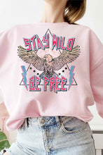 Load image into Gallery viewer, STAY WILD EAGLE GRAPHIC SWEATSHIRT