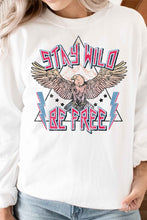 Load image into Gallery viewer, STAY WILD EAGLE GRAPHIC SWEATSHIRT