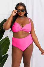 Load image into Gallery viewer, Marina West Swim Take A Dip Twist High-Rise Bikini in Pink
