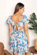 Load image into Gallery viewer, Double Take Floral Square Neck Puff Sleeve Dress