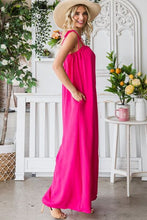 Load image into Gallery viewer, Veveret Pocketed Spaghetti Strap Wide Leg Jumpsuit