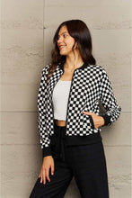 Load image into Gallery viewer, Ninexis Full Size Plaid Round Neck Long Sleeve Jacket