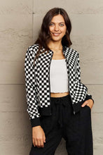 Load image into Gallery viewer, Ninexis Full Size Plaid Round Neck Long Sleeve Jacket