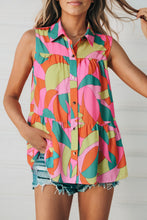 Load image into Gallery viewer, Multicolored Sleeveless Longline Shirt