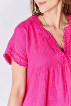 Load image into Gallery viewer, Zenana Full Size Raw Hem Short Sleeve Top