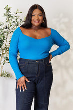 Load image into Gallery viewer, Culture Code Full Size Ribbed Sweetheart Neck Knit Top