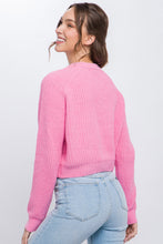 Load image into Gallery viewer, Knit Pullover Sweater With Cold Shoulder Detail