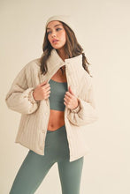 Load image into Gallery viewer, Kimberly C Classic Silhouette Quilted Snap Down Jacket