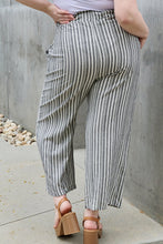 Load image into Gallery viewer, Heimish Full Size Tie Waist Striped Culotte Pants
