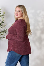 Load image into Gallery viewer, Heimish Full Size Notched Long Sleeve Top