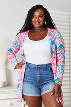 Load image into Gallery viewer, Double Take Floral Open Front Long Sleeve Cardigan