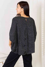 Load image into Gallery viewer, Double Take Printed Dolman Sleeve Round Neck Blouse