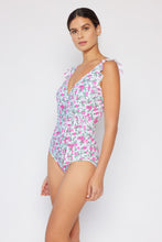 Load image into Gallery viewer, Marina West Swim Full Size Float On Ruffle Faux Wrap One-Piece in Roses Off-White