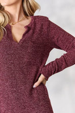 Load image into Gallery viewer, Heimish Full Size Notched Long Sleeve Top