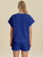 Load image into Gallery viewer, Double Take Full Size Texture T-Shirt and Shorts Set