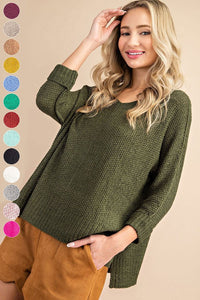 CREW NECK KNIT SWEATER