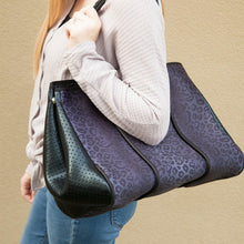 Load image into Gallery viewer, The Marissa - Black Leopard Neoprene Bag