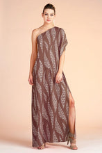 Load image into Gallery viewer, Wavy Texture Print One Shoulder Maxi