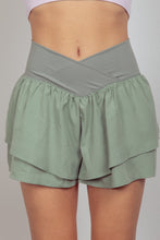 Load image into Gallery viewer, VERY J V-Shaped High Waist Layered Active Shorts