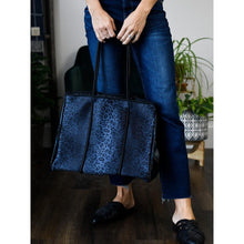 Load image into Gallery viewer, The Marissa - Black Leopard Neoprene Bag