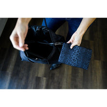 Load image into Gallery viewer, The Marissa - Black Leopard Neoprene Bag