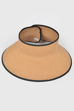 Load image into Gallery viewer, Roll Up Straw Visor Sun Hat