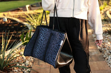 Load image into Gallery viewer, The Marissa - Black Leopard Neoprene Bag