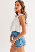 Load image into Gallery viewer, ASYMMETRICAL RUFFLE CROP TOP