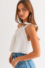 Load image into Gallery viewer, ASYMMETRICAL RUFFLE CROP TOP