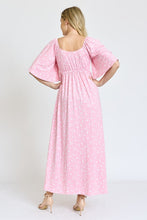 Load image into Gallery viewer, Floral Angel Sleeve Front Tie Maxi Dress