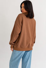 Load image into Gallery viewer, Letter Embroidery Oversized Sweatshirt