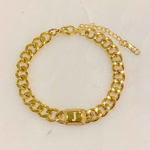 Load image into Gallery viewer, Uptown Cuban Chain Initial Bracelet