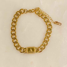 Load image into Gallery viewer, Uptown Cuban Chain Initial Bracelet